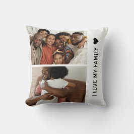 Ik hou van mijn familie Custom 4 Photo Collage Kussen