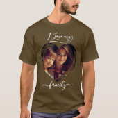 Ik hou van mijn familie Custom Photo T-shirt (Voorkant)