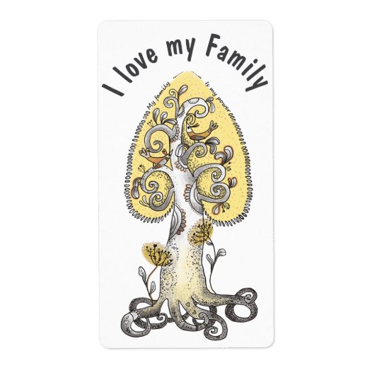Ik hou van mijn familie etiket (Voorkant)