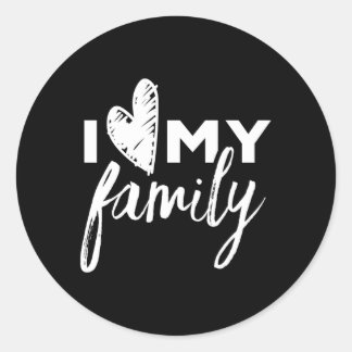 Ik hou van mijn familie familieleden py families r ronde sticker