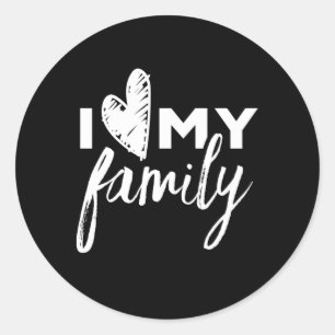 Ik hou van mijn familie familieleden py families r ronde sticker