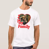 Ik hou van mijn familie Hart Foto T-shirt (Voorkant)