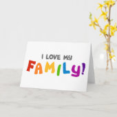 Ik hou van mijn familie kaart (Gele Bloem)