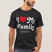 Ik hou van mijn familie kerst matching t-shirt (Voorkant)
