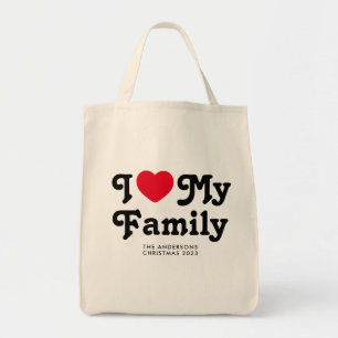 Ik hou van mijn familie kerst matching tote bag