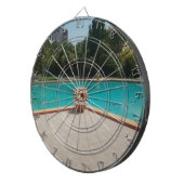 Ik hou van mijn familie poolside kunst dartbord (Voorkant Rechts)