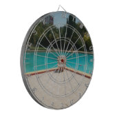 Ik hou van mijn familie poolside kunst dartbord (Voorkant Links)