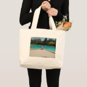 Ik hou van mijn familie poolside kunst grote tote bag (Voorkant (product))