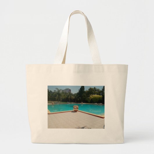 Ik hou van mijn familie poolside kunst grote tote bag (Voorkant)
