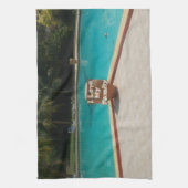 Ik hou van mijn familie poolside kunst theedoek (Verticaal)