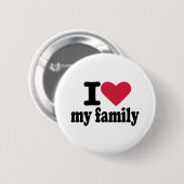 Ik hou van mijn familie ronde button 5,7 cm (Voorkant /achterkant)