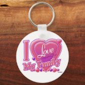 Ik hou van mijn familie roze/paars - hart sleutelhanger (Voorkant)