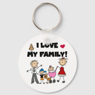 Ik hou van mijn familie T-shirts en cadeaus Sleutelhanger