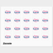Ik hou van mijn familie vierkante sticker (Vel)