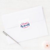 Ik hou van mijn familie vierkante sticker (Envelop)
