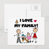 Ik hou van mijn familietshirts en cadeautjes briefkaart (Voorkant / Achterkant)