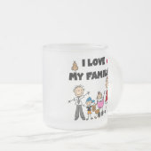 Ik hou van mijn familietshirts en cadeautjes matglas koffiemok (Voorkant rechts)