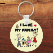 Ik hou van mijn familietshirts en cadeautjes sleutelhanger (Voorkant)