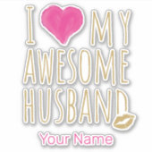 Ik hou van Mijn Fantastische Man Huwelijksverjaard Sticker (Voorkant)