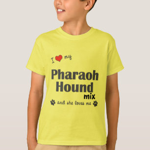 Ik hou van mijn farao Hound Mix (Vrouw Dog) T-shirt