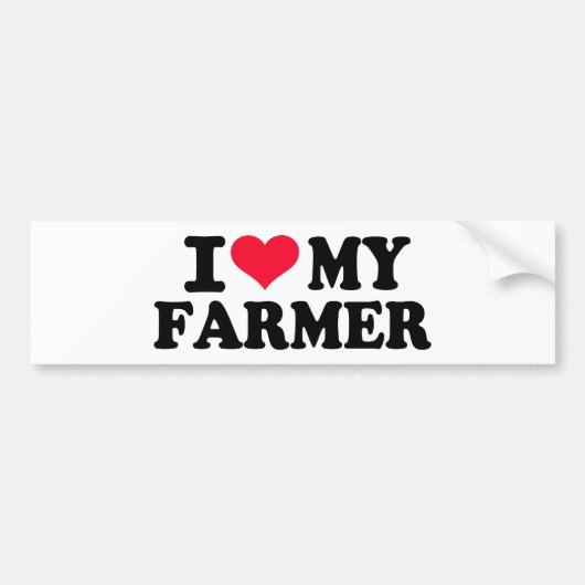 Ik hou van mijn Farmer Bumpersticker (Voorkant)