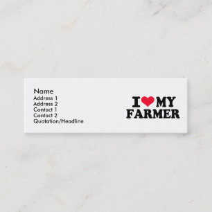 Ik hou van mijn Farmer Mini Visitekaartje