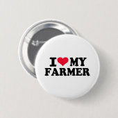 Ik hou van mijn Farmer Ronde Button 5,7 Cm (Voorkant /achterkant)