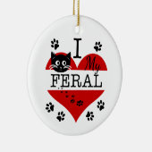 Ik hou van mijn favoriete kat keramisch Ornament (Rechts)