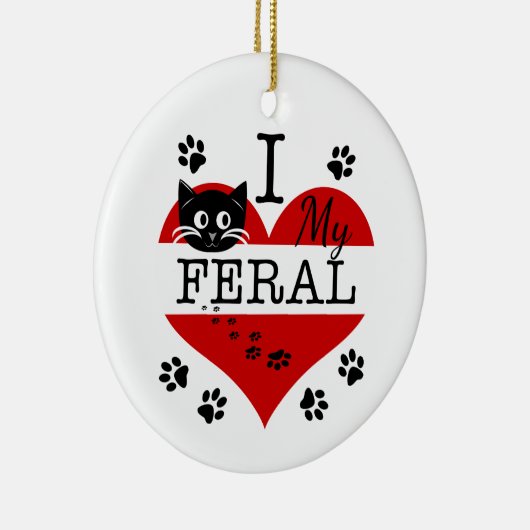 Ik hou van mijn favoriete kat keramisch Ornament (Rechts)