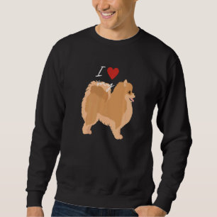 Ik hou van mijn Fawn Pomeranian Dog Trui