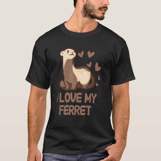 Ik hou van mijn Ferret T-shirt (Voorkant)