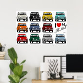 Ik hou van mijn Fiat 600 Poster (Thuiskantoor)