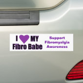 Ik hou van mijn Fibro Babe Bumpersticker (Op auto)