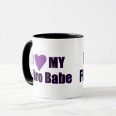 Ik hou van mijn Fibro Babe Mok (Voorkant links)