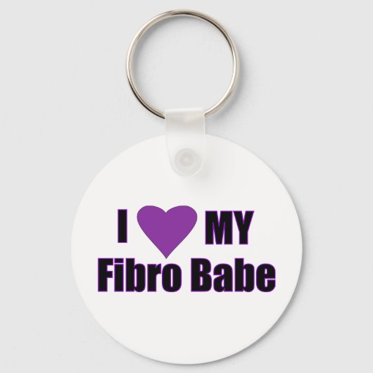 Ik hou van mijn Fibro Babe Sleutelhanger (Voorkant)