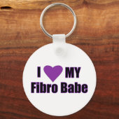 Ik hou van mijn Fibro Babe Sleutelhanger (Voorkant)