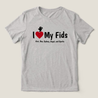 Ik hou van mijn Fids Gevederde Kinderen Papegaai Tri-Blend Shirt
