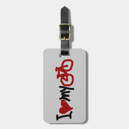 Ik hou van mijn fiets bagagelabel (Voorkant verticaal)