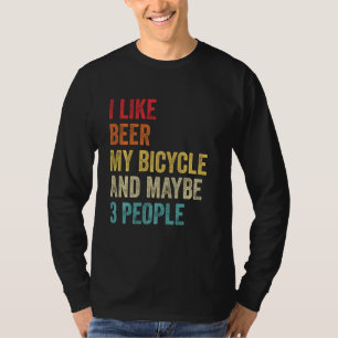 Ik hou van mijn fiets Beer & misschien 3 mensen di T-shirt