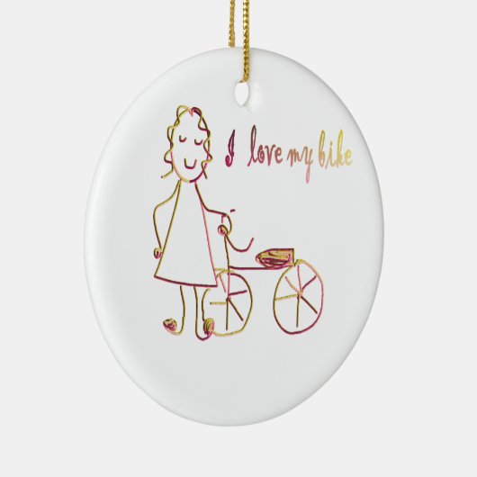 Ik hou van mijn fiets keramisch ornament (Rechts)