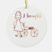 Ik hou van mijn fiets keramisch ornament (Voorkant)