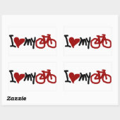 Ik hou van mijn fiets rechthoekige sticker (Vel)
