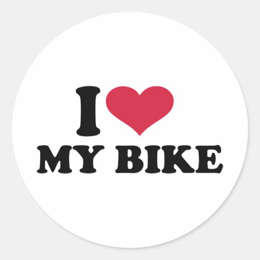 Ik hou van mijn fiets ronde sticker (Voorkant)