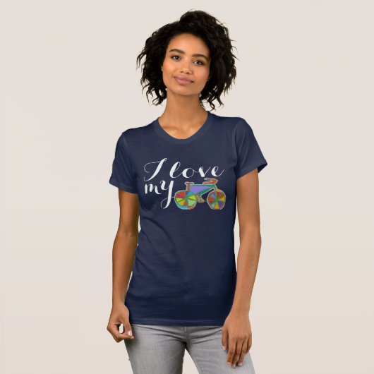 'Ik hou van mijn fiets' T-shirt (Voorkant volledig)