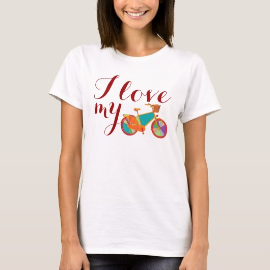 'ik hou van mijn FIETS' T-shirt (Voorkant)