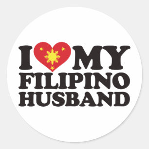 Ik hou van mijn Filipino Husband Ronde Sticker