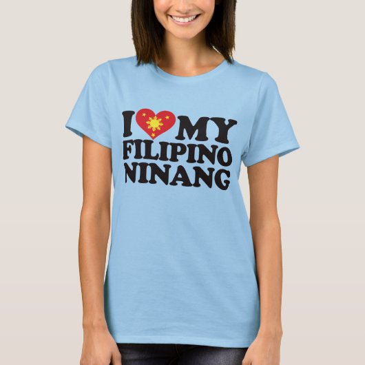 Ik hou van mijn Filipino Ninang T-shirt (Voorkant)