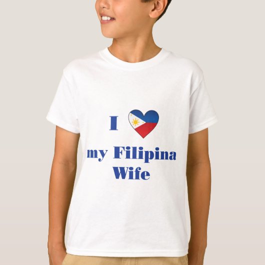 Ik hou van mijn Filipino vrouw 1 T-shirt (Voorkant)