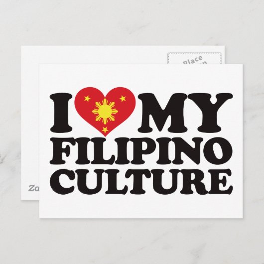 Ik hou van mijn Filippijnse cultuur Briefkaart (Voorkant / Achterkant)