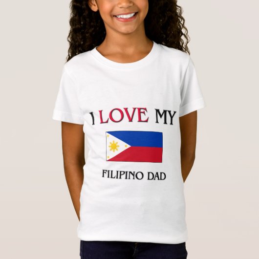 Ik hou van mijn Filippijnse vader T-shirt (Voorkant)